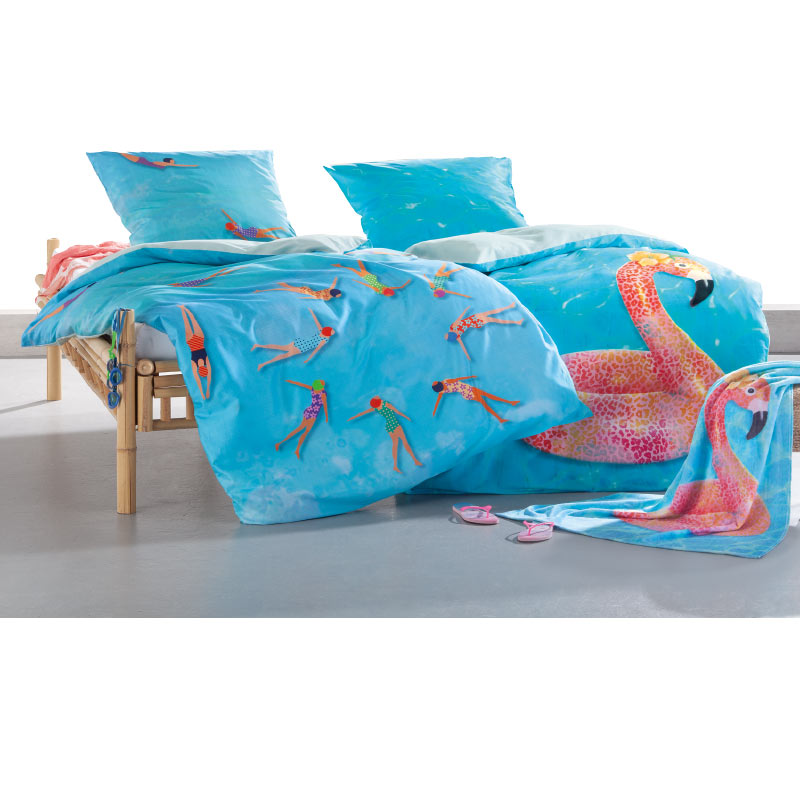 Sympathica-Flamingo-Satin-Bettwaesche Sympathica Flamingo Satin-Bettwäsche