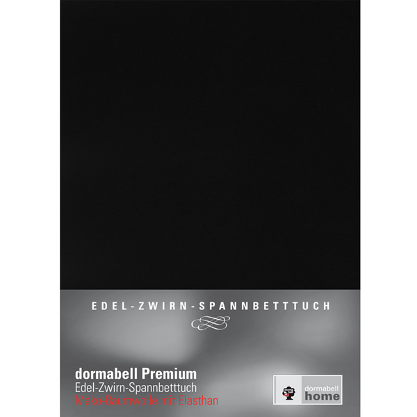 dormabell Premium Jersey Bettlaken Schwarz