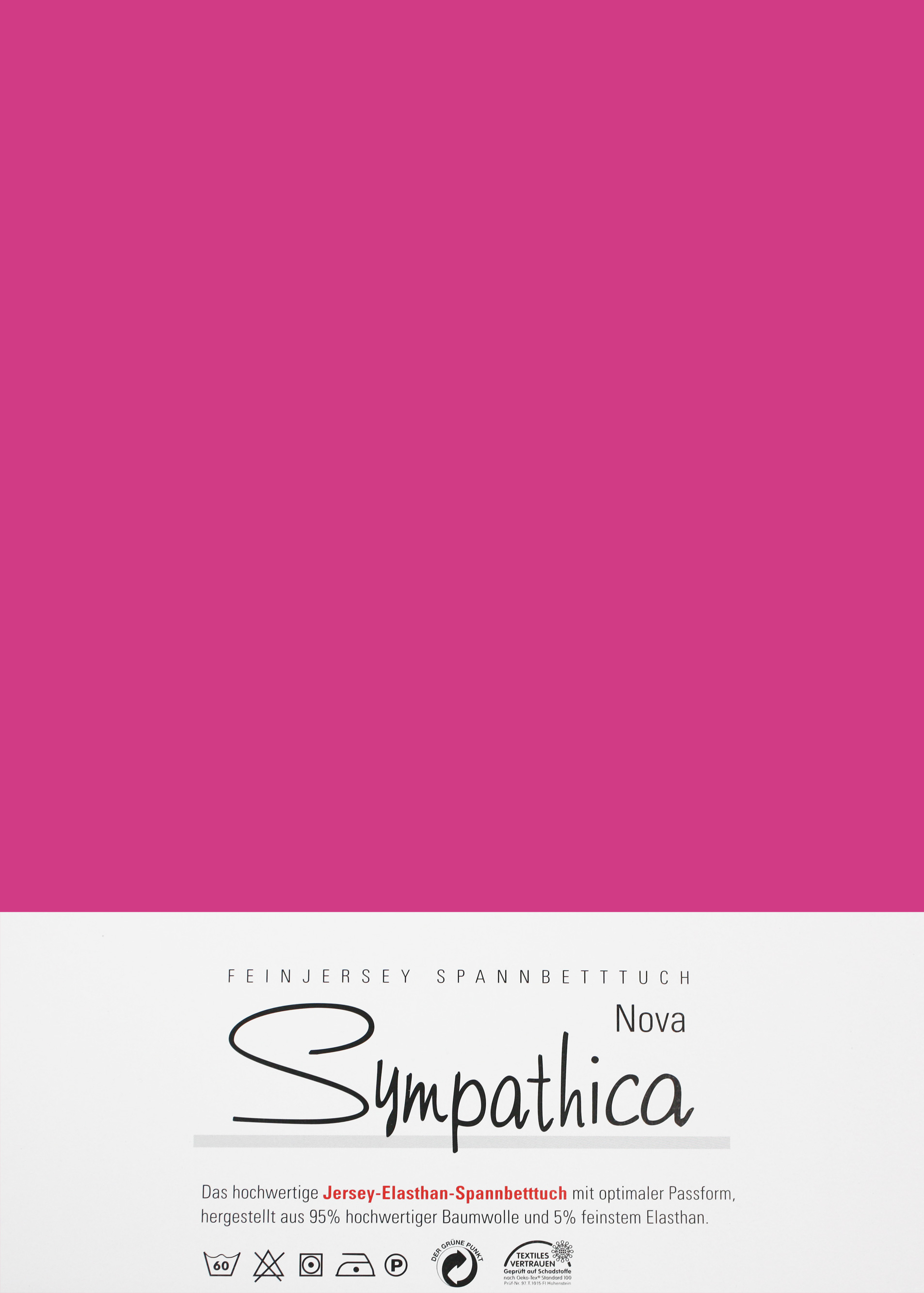 Sympathica Nova Jersey Elasthan Bettlaken Fuchsia