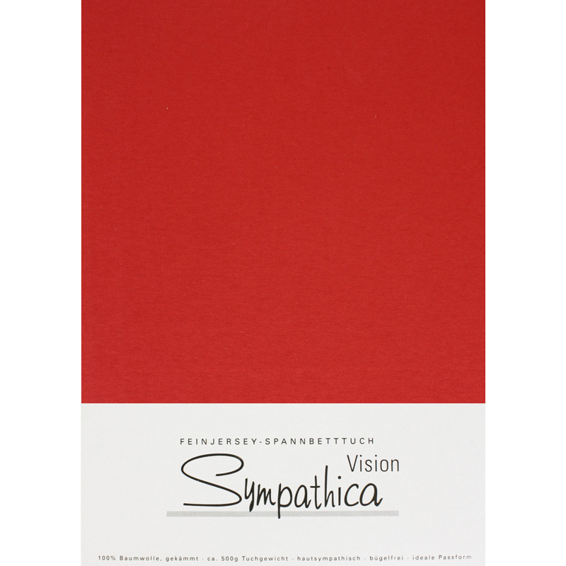 Sympathica Vision Jersey Bettlaken Karmin