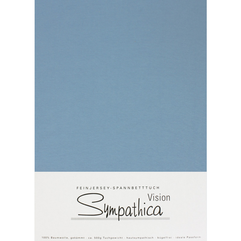 Sympathica Vision Jersey Spannbettlaken azur