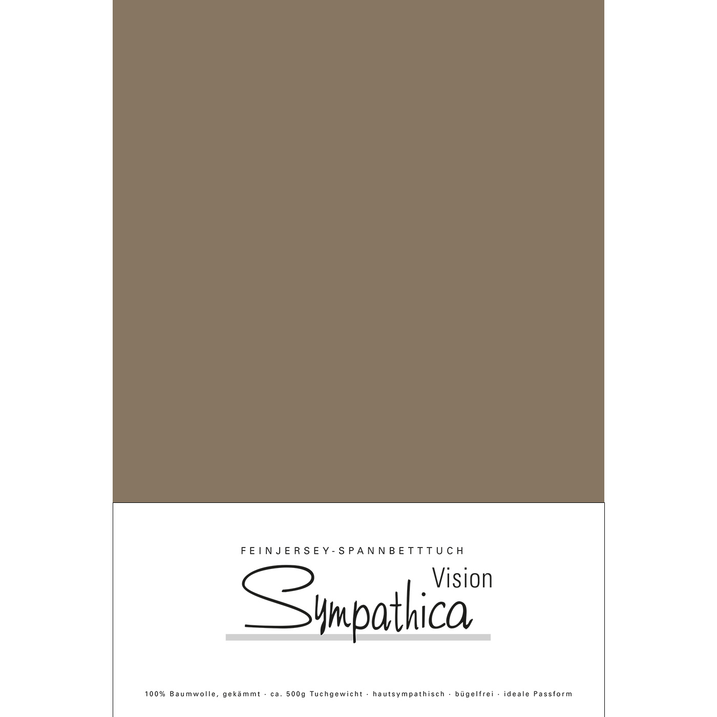 Sympathica Vision Jersey Spannbettlaken taupe