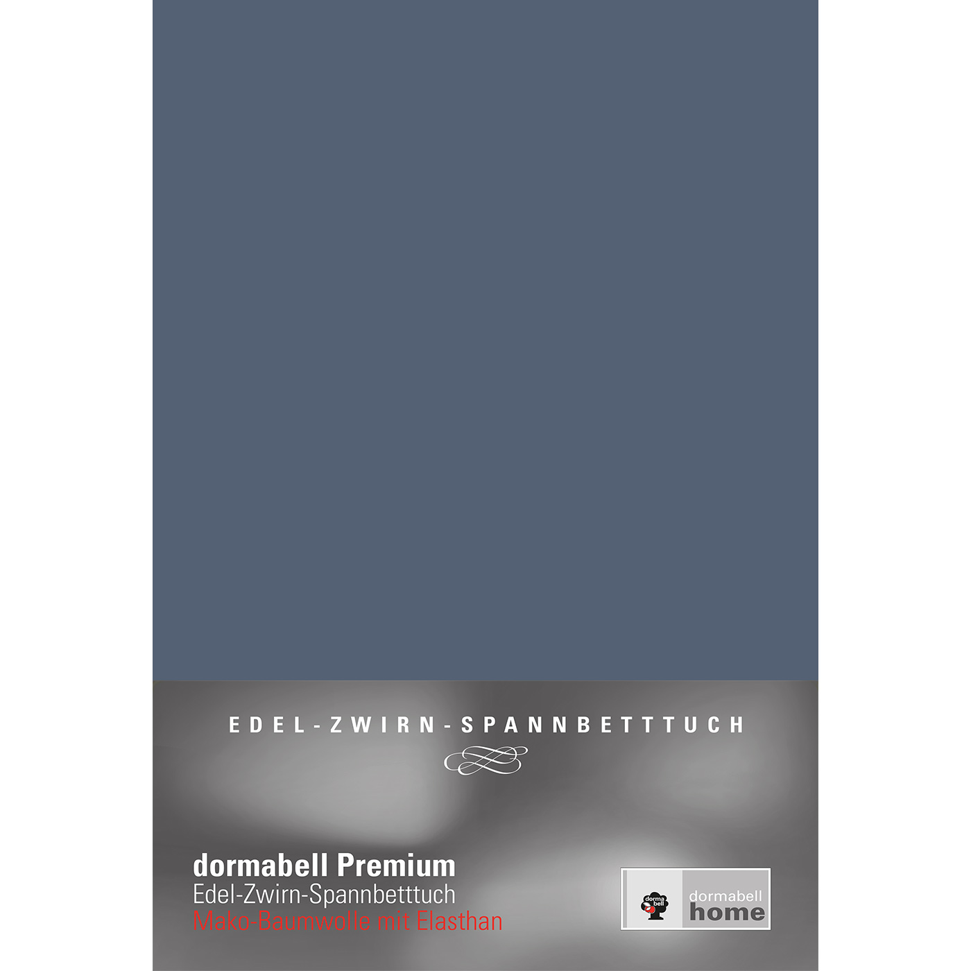 dormabell Premium Jersey Spannbettlaken blaugrau