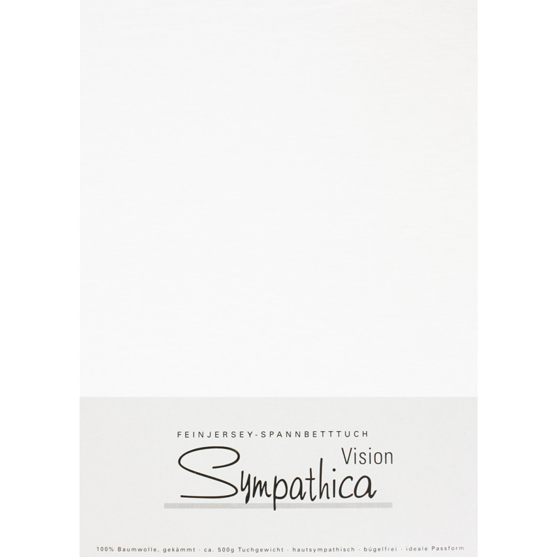 Sympathica Vision Jersey Bettlaken Weiß